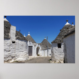 Trulli-Häuser in Alberobello, Puglia-Plakatdruck Poster