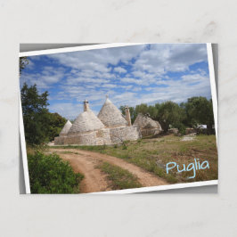 Trulli-Häuser in Apulien Postkarte