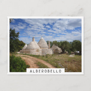 Trulli-Häuser in Apulien Postkarte
