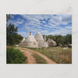 Trulli-Häuser in Apulien Postkarte