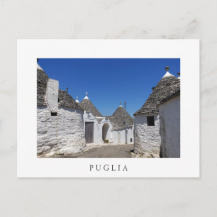 Trulli Häuser in Apulien weiße Postkarte