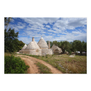 Trulli Häuser in Puglia/in Apulien Fotodruck