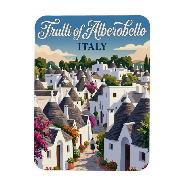 Trulli von Alberobello Italien Magnet (Vertikal)