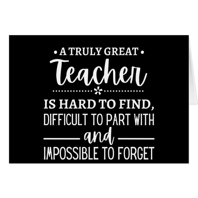 Truly Great Teacher (Vorderseite (Horizontal))