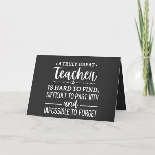 Truly Great Teacher Feiertagskarte