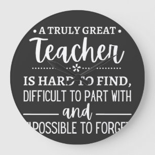 Truly Great Teacher Große Wanduhr
