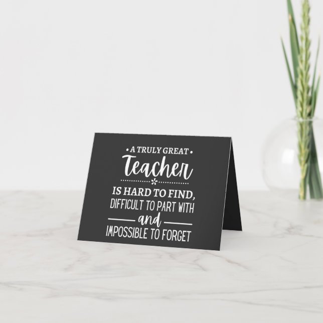 Truly Great Teacher Karte (Vorderseite)