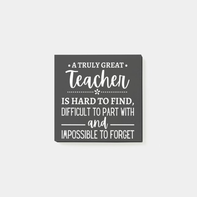 Truly Great Teacher Post-it Klebezettel (Vorderseite)