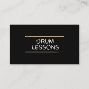 Trum Lessons Music Drum Set Lehrer Visitenkarte