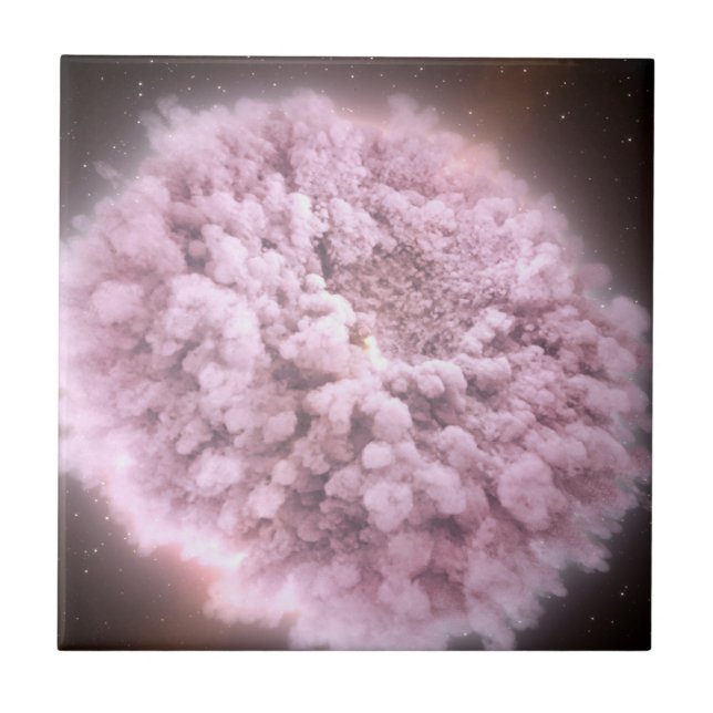 Trümmerwolke aus zwei Neutronenstern Fliese (Vorderseite)