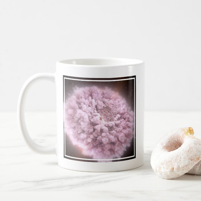 Trümmerwolke aus zwei Neutronenstern Kaffeetasse (Mit Donut)