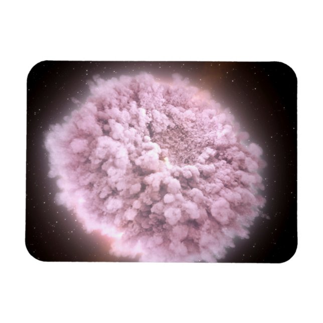Trümmerwolke aus zwei Neutronenstern Magnet (Horizontal)