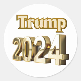 Trump2024-Sticker Runder Aufkleber