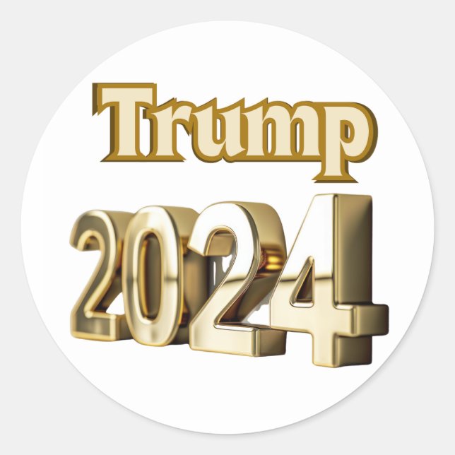Trump2024-Sticker Runder Aufkleber (Vorderseite)