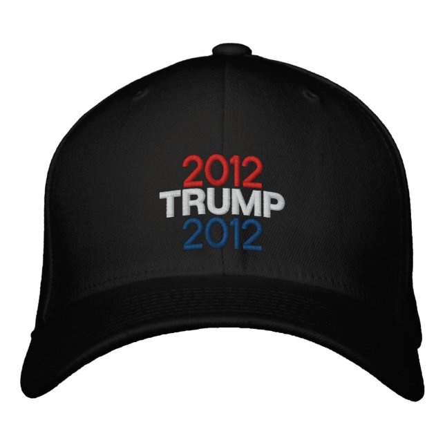 Trump 2012 bestickter Hut - SCHWARZ (Vorderseite)