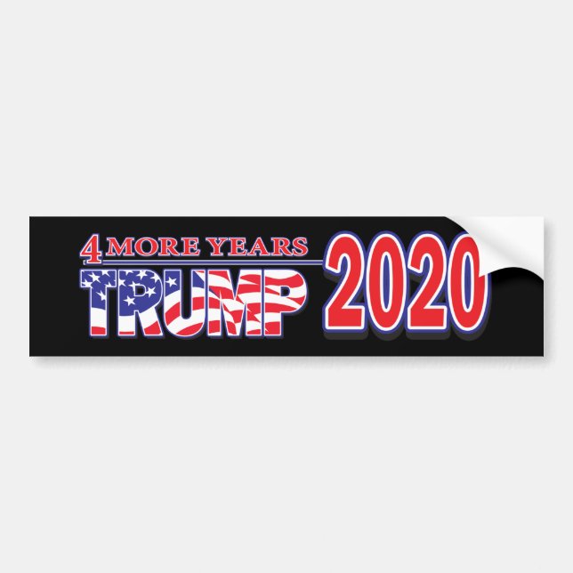 Trump 2020 4 Weitere Jahre Autoaufkleber (Vorne)