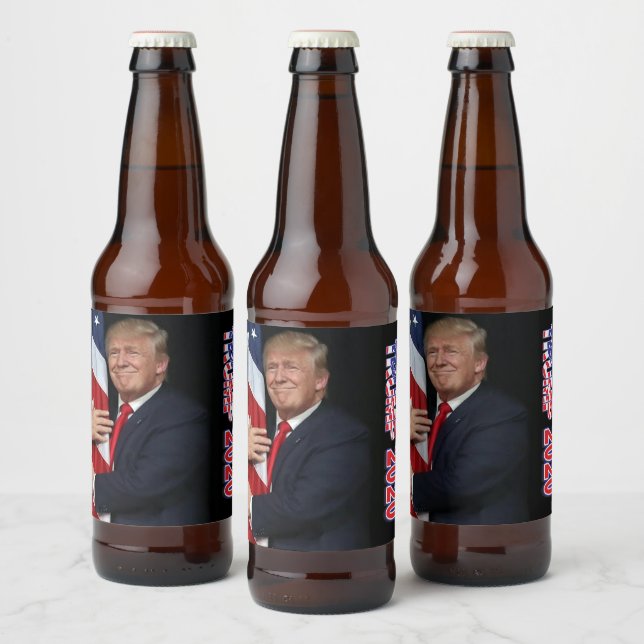 Trump 2020 - 4 weitere Jahre Bierflaschenetikett (Flaschen)