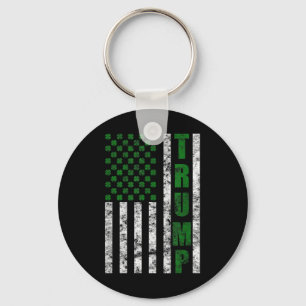 Trump 2020 American Flag Vintag St. Patricks Day Schlüsselanhänger
