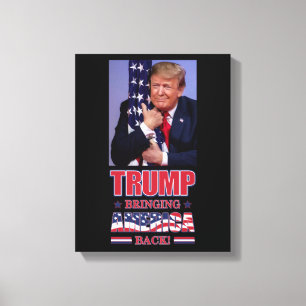 Trump 2020 Amerika wieder zurückbringen Leinwanddruck