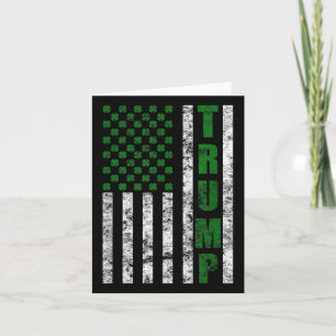 Trump 2020 Amerikanische Flagge Vintage St. Patric Karte
