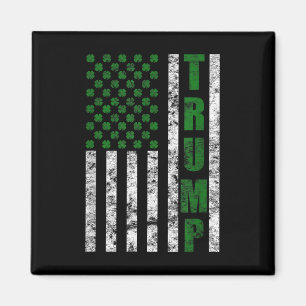 Trump 2020 Amerikanische Flagge Vintage St. Patric Magnet