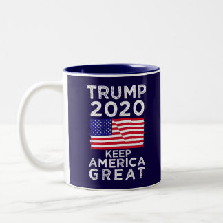 Trump 2020: Behalt Amerika Großes Zweifarbige Tasse