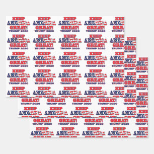 Trump 2020 Behalte Amerika groß Geschenkpapier Set