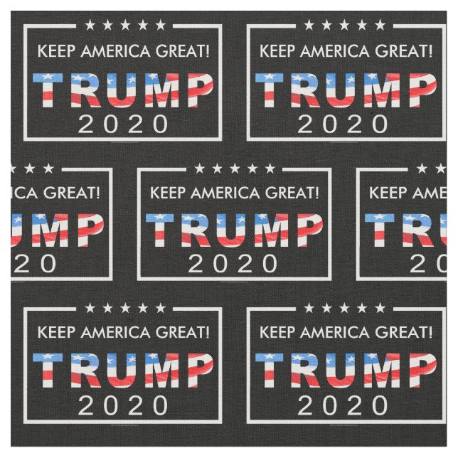 Trump 2020 Behalte Amerika Großes Muster Stoff (Nahaufnahme)
