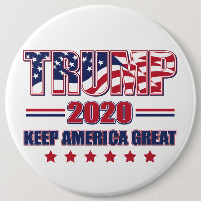 Trump 2020 Behielt Amerika groß Button (Vorderseite)
