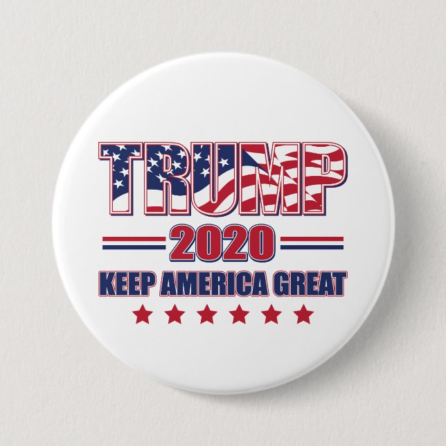 Trump 2020 Behielt Amerika groß Button (Vorderseite)