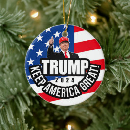 Trump 2020 Behielt Amerika groß Keramik Ornament