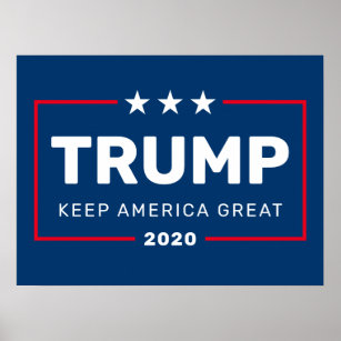 Trump 2020 Behielt Amerika Groß - modern blau rot Poster