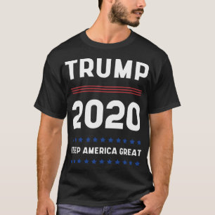 Trump 2020 Behielt Amerika groß - US-Flaggengesche T-Shirt