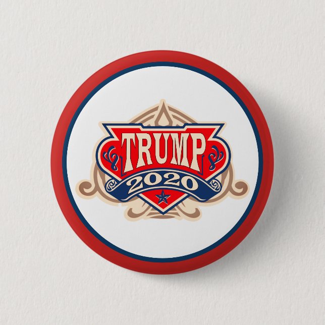Trump 2020 (Casino-Chip-Stil) Button (Vorderseite)