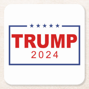 Trump 2020 Classic Rectangle Logo Rechteckiger Pappuntersetzer
