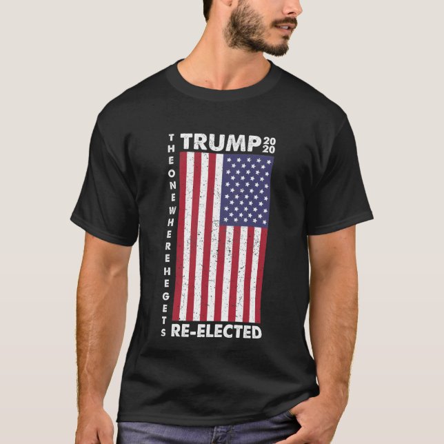 Trump 2020, der wieder gewählt wird T-Shirt (Vorderseite)