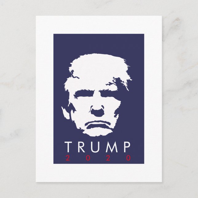 TRUMP 2020 - einfache Silhouette Postkarte (Vorderseite)