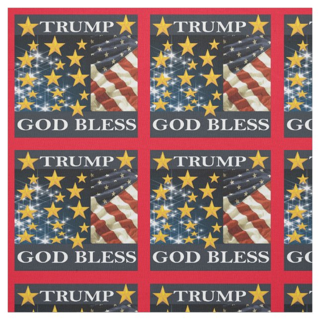 TRUMP 2020 GOTT BLESS STOFF (Muster)
