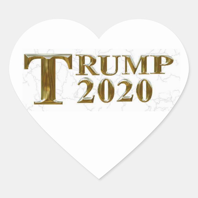 TRUMP 2020 Herz-Aufkleber (Vorderseite)