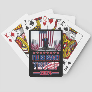 Trump 2020 Ich werde zurück sein Spielkarten