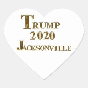 TRUMP 2020 JACKSONVILLE Herz-Aufkleber