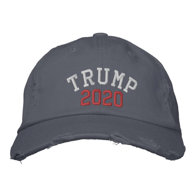 TRUMP 2020 Klotz-Kappe Bestickte Baseballkappe (Vorderseite)