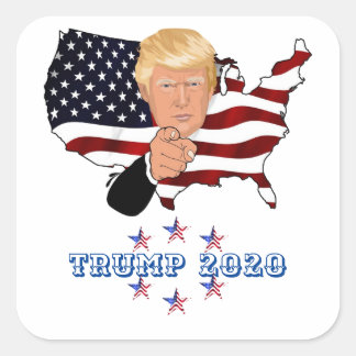 Trump 2020 quadratischer aufkleber