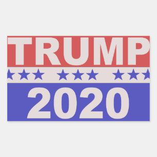 Trump 2020 rechteckiger aufkleber