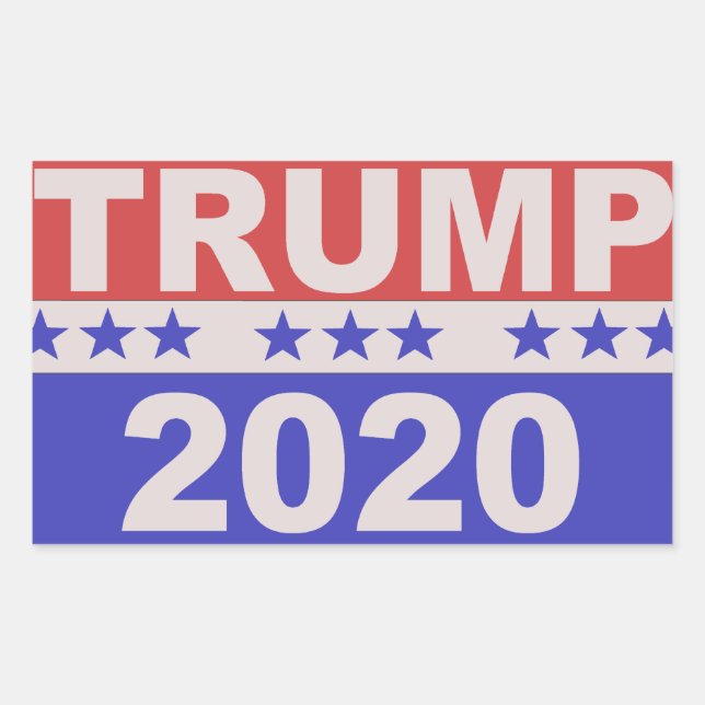 Trump 2020 rechteckiger aufkleber (Vorderseite)