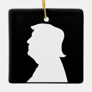 Trump 2020-Silhouette Keramikornament