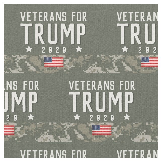 Trump 2020 Veteranen für Trump-Camouflage Stoff (Nahaufnahme)
