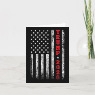 Trump 2020 - Vintage amerikanische Flagge Karte