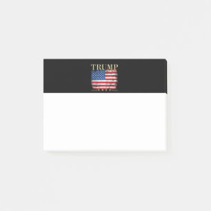 Trump 2020 Vintage Goldflagge Post-it Klebezettel