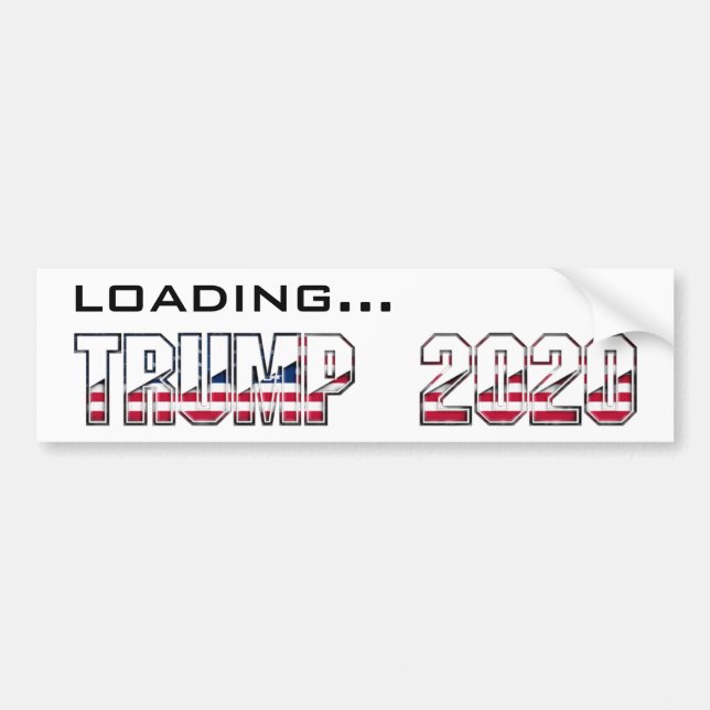 Trump 2020 Wahl USA Typografie Autoaufkleber (Vorne)